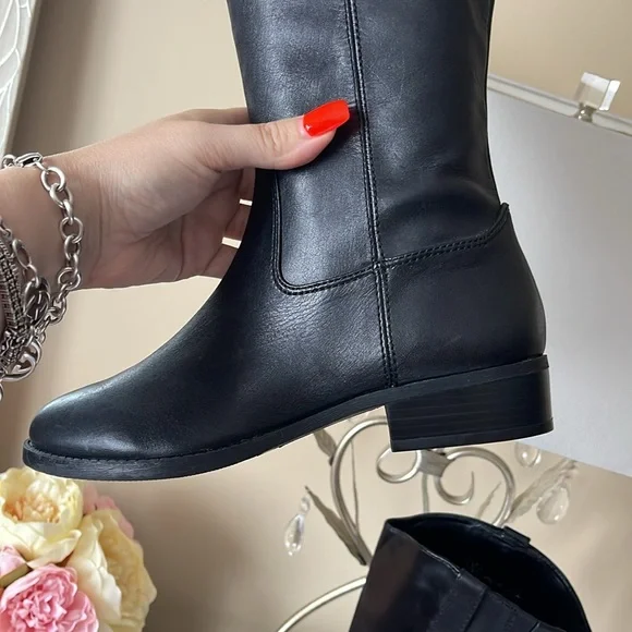 INC Black Genuine Lether Boots - Picture 8 of 16